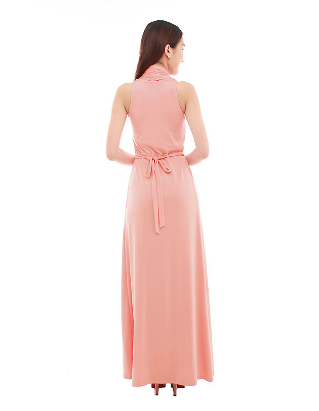 Marilyn Maxi Dress in Peach Pink